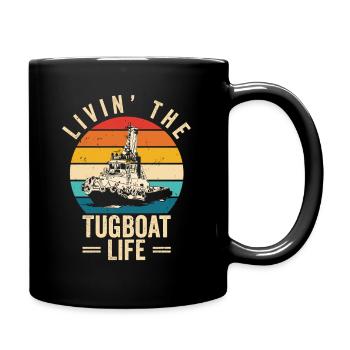 Remorqueur à voile Remorqueur Bateau de sauvetage Navire - Mug uni - noir - Droite