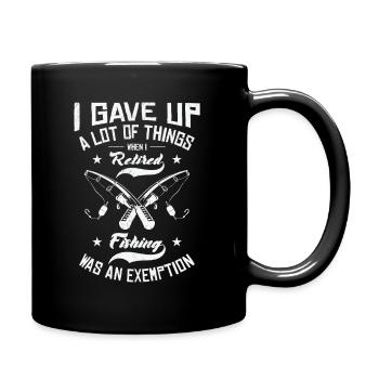 Angeln war eine Befreiung Lustiges Angelhobby im - Tasse einfarbig - Schwarz - Rechts