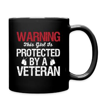 Veteran Soldier Soldier Girl - Veteran Girl - Full Colour Mug - black - Right