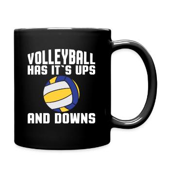 Volleyball Hat Seine Höhen Und Tiefen - Volleyball - Tasse einfarbig - Schwarz - Rechts