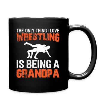 La seule chose que j’aime, c’est être grand-père - Mug uni - noir - Droite