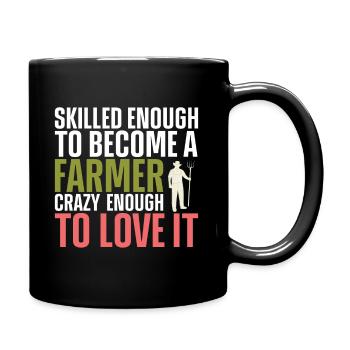 Bauer Landwirt Landwirtschaft Traktor Fahren - Tasse einfarbig - Schwarz - Rechts