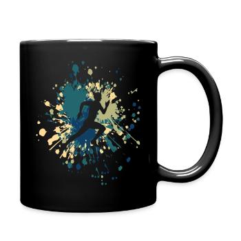 Athlétisme Running Sport Color Splash - Mug uni - noir - Droite