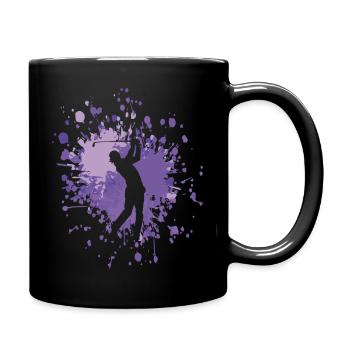 Golf Hit The Ball Color Splash - Mug uni - noir - Droite