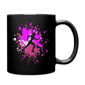 Athletics Marathon Woman Color Splash - Tasse einfarbig - Schwarz - Rechts