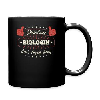 Diese Coole Biologin Geschenk Kollegen Spruch - Tasse einfarbig - Schwarz - Rechts
