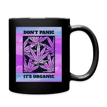Don´t Panic It´s Organic - Tasse einfarbig - Schwarz - Rechts