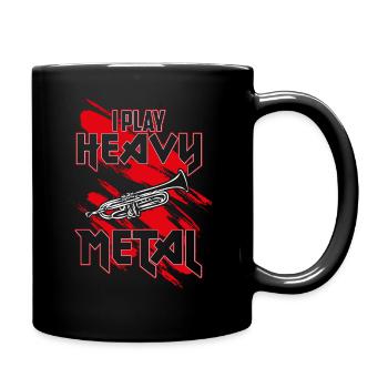 Je joue du Heavy Metal - Trompettiste - Mug uni - noir - Droite