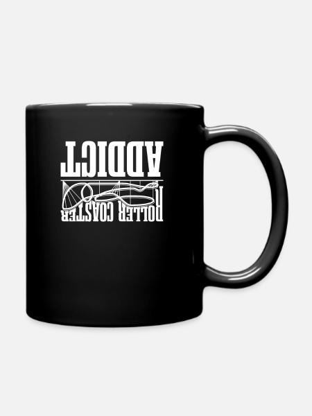 Roller Coaster Addict, Freizeitpark-Liebhaber - Tasse einfarbig - Schwarz