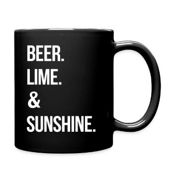 Beer Lime Sunshine - Full Colour Mug - black - Right
