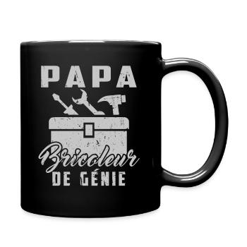 Papa bricoleur de génie 2 - Mug uni - noir - Droite