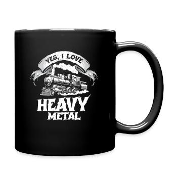 Zugverkehr Lokomotive Heavy Metal - Tasse einfarbig - Schwarz - Rechts