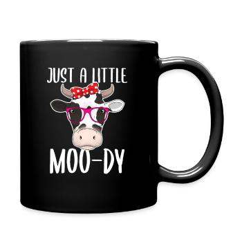 Just a little moo-dy cow farmer farmer - Full Colour Mug - black - Right