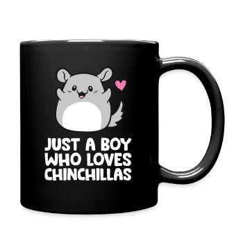 Nur ein Junge, der Chinchillas liebt - Tasse einfarbig - Schwarz - Rechts