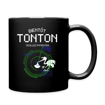 Bientôt Tonton Annoncer Grossesse pour Futur Oncle - Full Colour Mug - black - Right