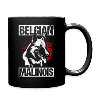 Belgian Malinois Hunde - Tasse einfarbig - Schwarz - Rechts