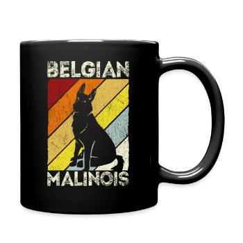 Belgian Malinois Hunde - Tasse einfarbig - Schwarz - Rechts