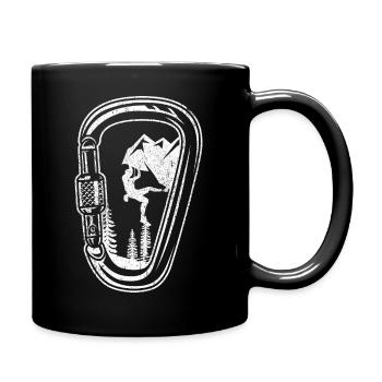 Klettern Boulder Berge Karabiner Klettern Geschenk - Tasse einfarbig - Schwarz - Rechts
