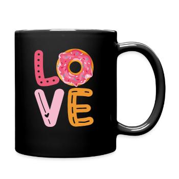 Donut d’amour - Donut Liebe - Mug uni - noir - Droite