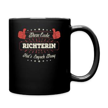 Diese Coole Richterin Geschenk Kollegen Spruch - Tasse einfarbig - Schwarz - Rechts