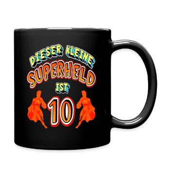 Superhelden 10. Geburtstag Jungs Geschenk - Tasse einfarbig - Schwarz - Rechts