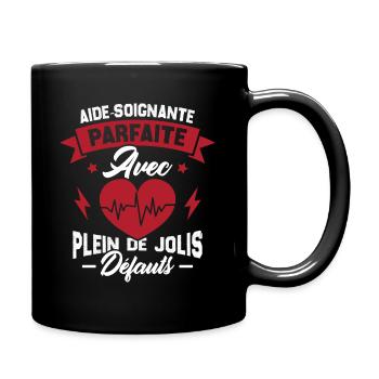 Aide soignante parfaite, Cadeau Aide soignante - Mug uni - noir - Droite