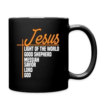 Jesus Light of the World - Jesus Christ - Full Colour Mug - black - Right