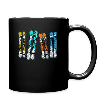 Skifahren Ski Ski Ski Winter Sport Ski - Tasse einfarbig - Schwarz - Rechts