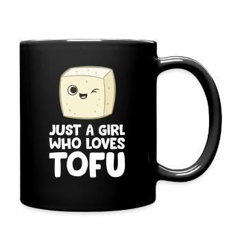 Juste une fille qui aime le tofu - Mug uni - noir - Droite
