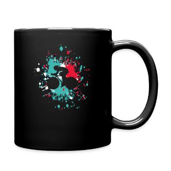 Course cycliste Color Splash - Mug uni - noir - Droite