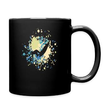 Surfing The Great Color Splash - Tasse einfarbig - Schwarz - Rechts