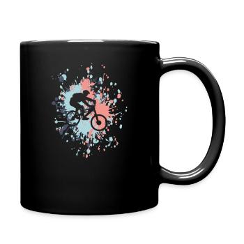 Vélo Mountain Color Splash - Mug uni - noir - Droite