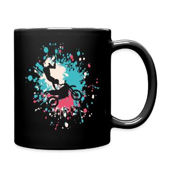 Motocross Style Color Splash - Mug uni - noir - Droite