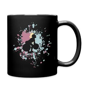 Fitness Weightlifting Color Splash - Tasse einfarbig - Schwarz - Rechts