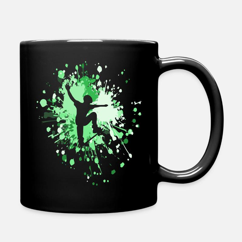 Skateboard Color Splash - Tasse einfarbig - Schwarz