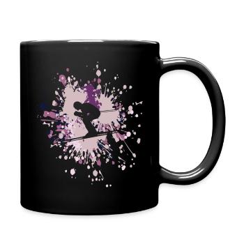 Ski Speed Color Splash - Mug uni - noir - Droite