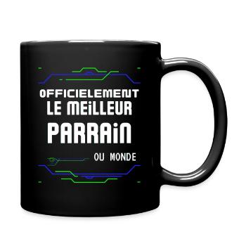 Le Meilleur Parrain Ou Monde Pour Père Baptême - Full Colour Mug - black - Right
