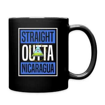 Straight Outta Nicaragua - Tasse einfarbig - Schwarz - Rechts