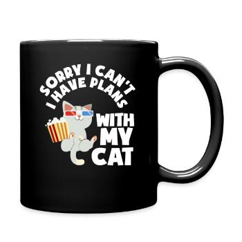 Cat Hobby Leisure Pet Gift - Mug uni - noir - Droite