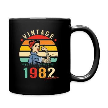 1982 Vintage Édition limitée Cadeau Femmes - Mug uni - noir - Droite