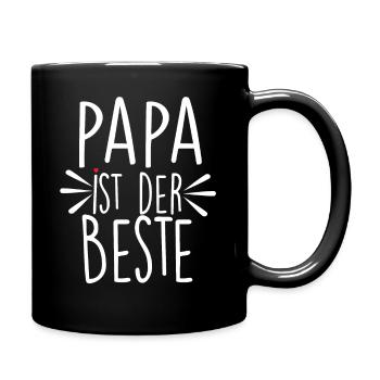 Papa Ist Der Beste - Tasse einfarbig - Schwarz - Rechts