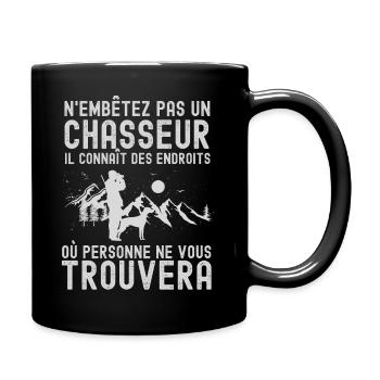 Humour chasseur 1 - Mug uni - noir - Droite