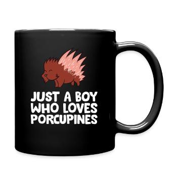 Juste un garçon qui aime les porcs-épics - Mug uni - noir - Droite