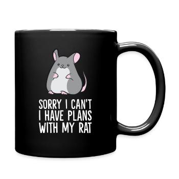Malheureusement je ne peux pas, j’ai des plans avec mon - Mug uni - noir - Droite