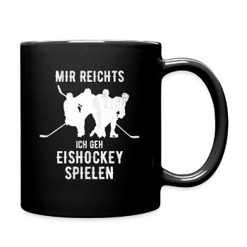 Mir reichts ich geh Eishockey spielen Jungen Kinde - Tasse einfarbig - Schwarz - Rechts