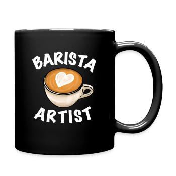 Barista Artist Kaffee - Tasse einfarbig - Schwarz - Rechts