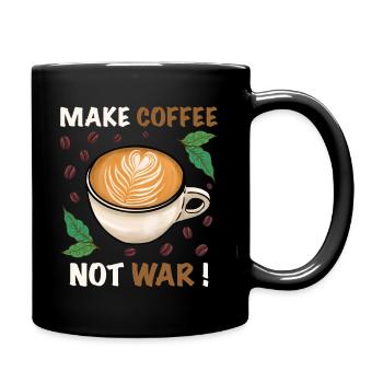 Barista coffee saying make coffee not war - Full Colour Mug - black - Right