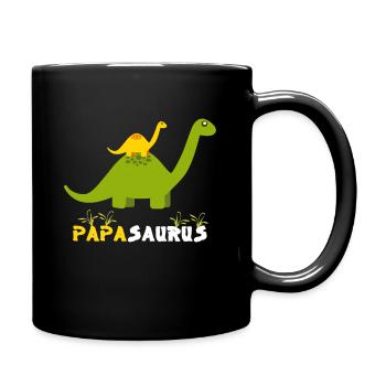 Papasaurus Funny Father Cool Father's Day Gift - Full Colour Mug - black - Right