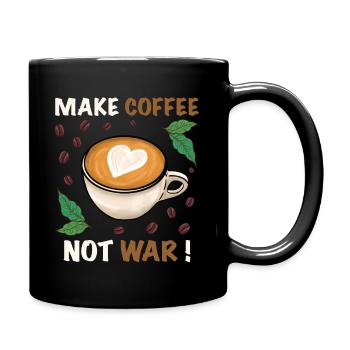 Barista coffee saying make coffee not war - Full Colour Mug - black - Right