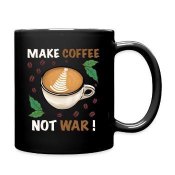 Barista coffee saying make coffee not war - Full Colour Mug - black - Right